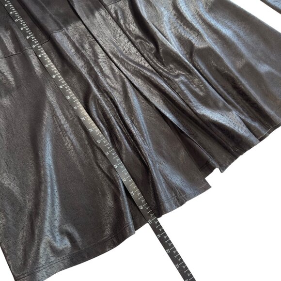 Soft Works Faux Coating Black Open Front Cardigan Jacket Womens S - Picture 4 of 11